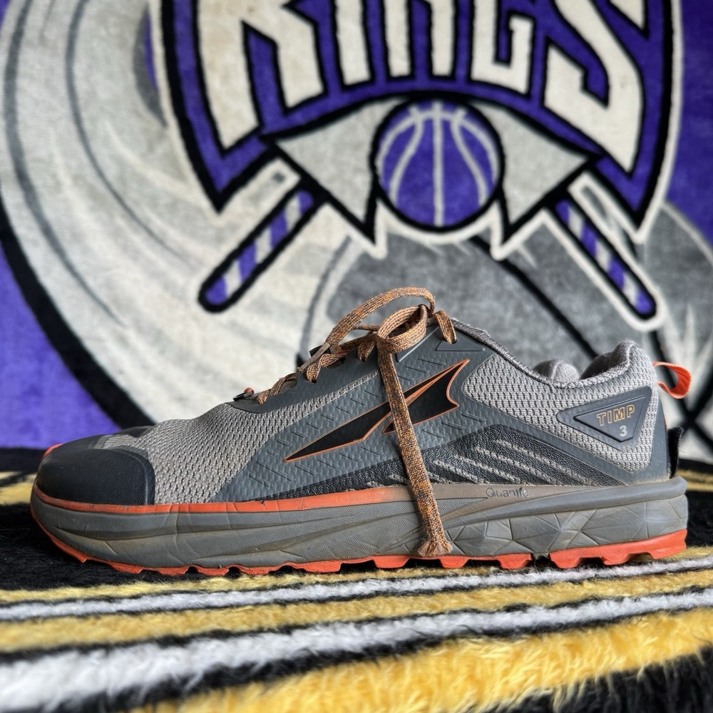 Size 12 - Altra Timp 3 AL0A4VQI280 Men's Gray Orange Hiking Running Sneakers